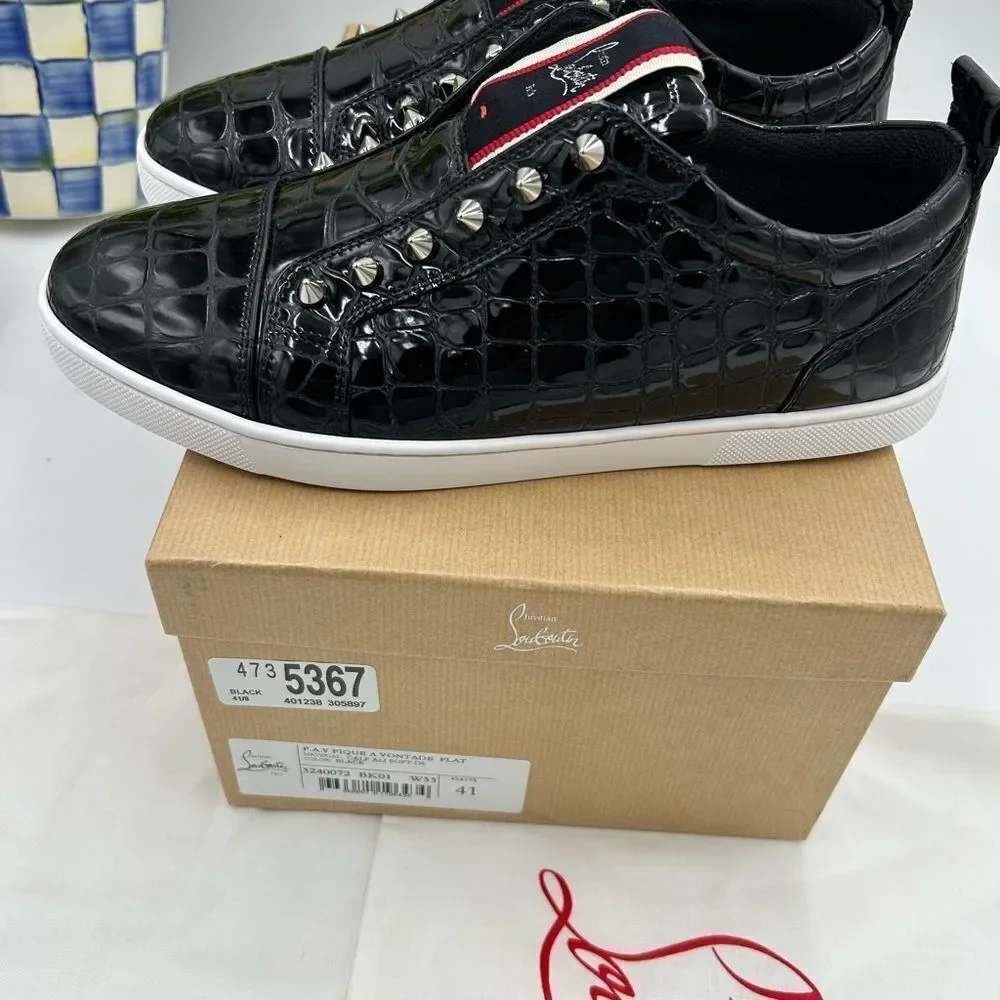 Men's Christian Louboutin F.A.V. Fique A vontade low top sneakers size 41 Italy
